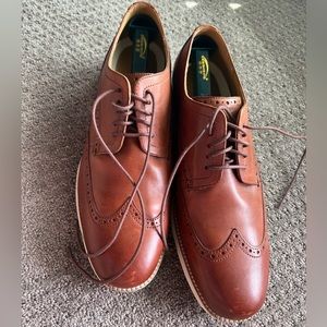 Cole Haan Men’s Original Grand wingtip leather oxfords, brown, size 12